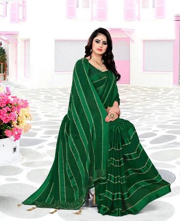 Picture of Fascinating Botel Green Designer Saree