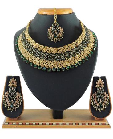 Picture of Stunning Green Necklace Set