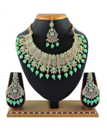 Picture of Resplendent Light Green Necklace Set