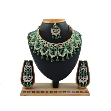 Picture of Fascinating Green Necklace Set