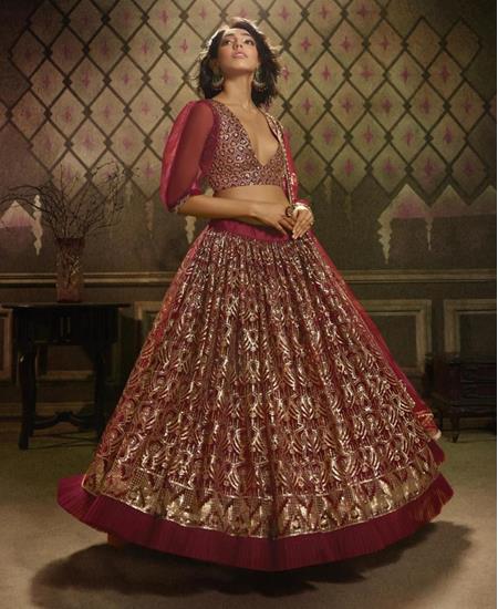 Picture of Sublime Dark Pink Lehenga Choli