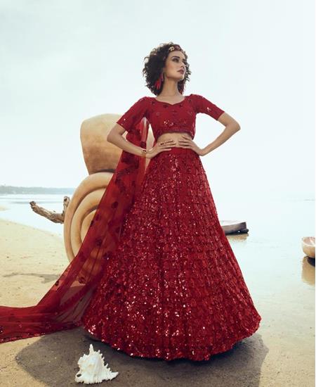 Picture of Elegant Red Lehenga Choli