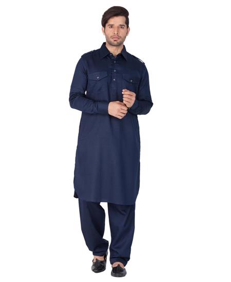 Picture of Sublime Navy Blue Kurtas