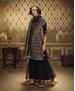 Picture of Well Formed Black Straight Cut Salwar Kameez