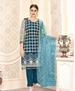 Picture of Classy Blue Straight Cut Salwar Kameez