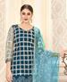 Picture of Classy Blue Straight Cut Salwar Kameez