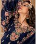 Picture of Lovely Navy Blue Straight Cut Salwar Kameez