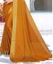 Picture of Pleasing Mustred Designer Saree