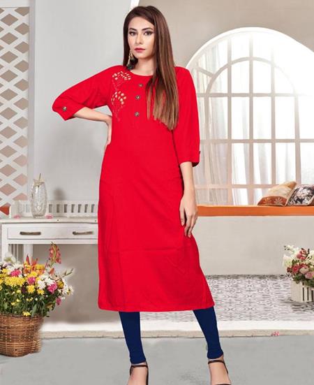 Picture of Fine Red Kurtis & Tunic