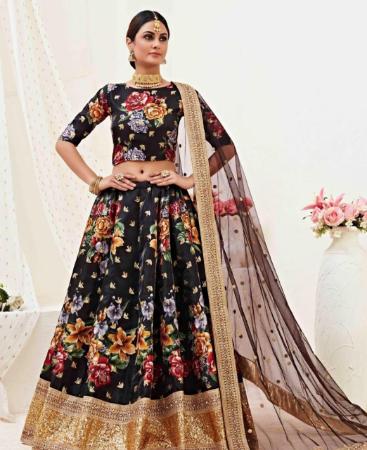 Picture of Beautiful Black Lehenga Choli