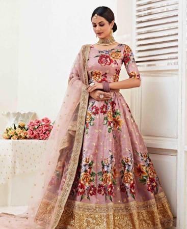 Picture of Sightly Rosy Brown Lehenga Choli