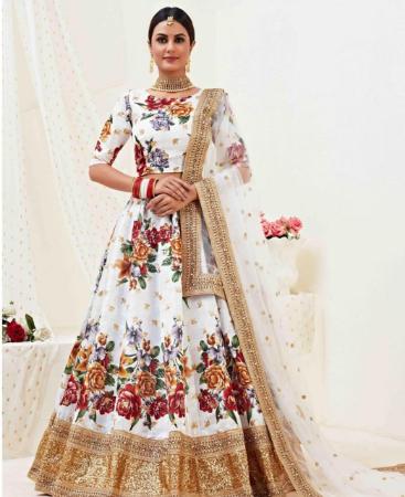 Picture of Pleasing White Lehenga Choli