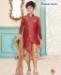 Picture of Enticing Red Kids Kurta Pyjama