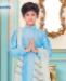 Picture of Excellent Sky Blue Kids Kurta Pyjama