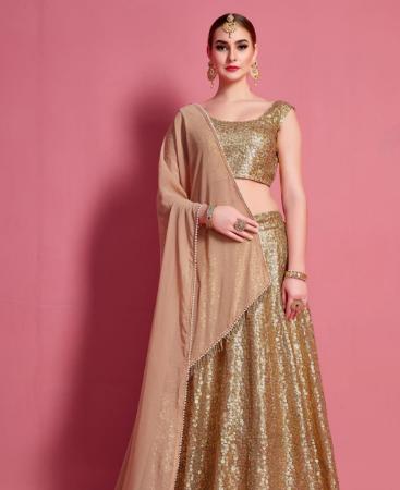 Picture of Splendid Gold Lehenga Choli