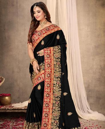 Picture of Fine Black Designer Saree