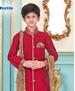 Picture of Shapely Tomato Red Kids Kurta Pyjama