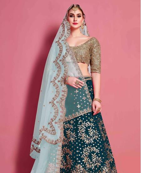 Picture of Classy Sea Green Lehenga Choli