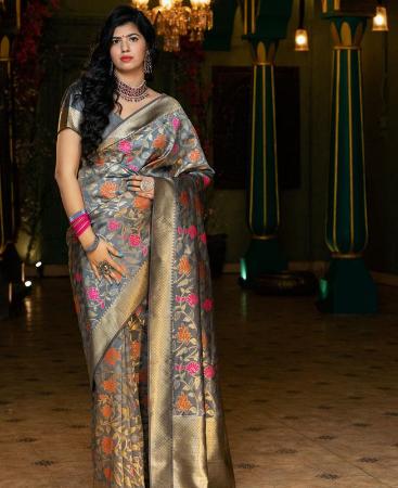 Picture of Graceful Grey Casual Saree