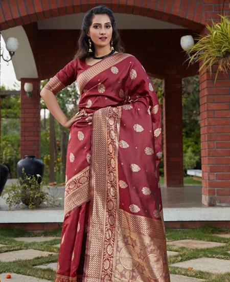 Picture of Amazing Wine Casual Saree