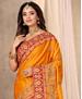 Picture of Pleasing Mustred Designer Saree