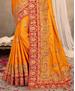 Picture of Pleasing Mustred Designer Saree