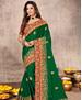 Picture of Amazing Perot Green Designer Saree