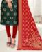 Picture of Sightly Green Straight Cut Salwar Kameez