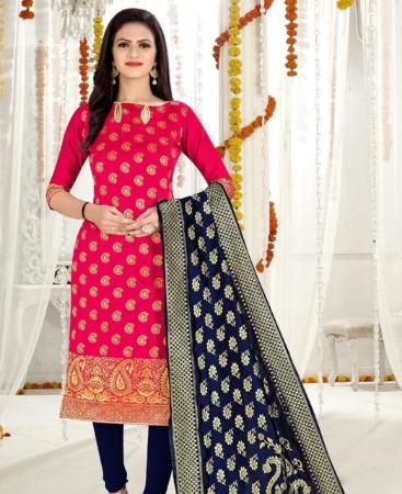 Picture of Beautiful Pink Straight Cut Salwar Kameez