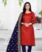 Picture of Nice Red Straight Cut Salwar Kameez