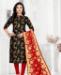 Picture of Sightly Black Straight Cut Salwar Kameez