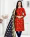 Picture of Amazing Red Straight Cut Salwar Kameez