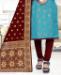 Picture of Superb Sky Blue Straight Cut Salwar Kameez