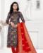 Picture of Sublime Navy Blue Straight Cut Salwar Kameez