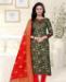 Picture of Shapely Green Straight Cut Salwar Kameez