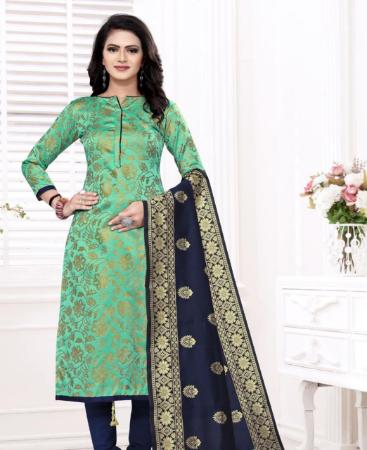 Picture of Lovely Sea Green Straight Cut Salwar Kameez