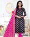 Picture of Fine Navy Blue Straight Cut Salwar Kameez