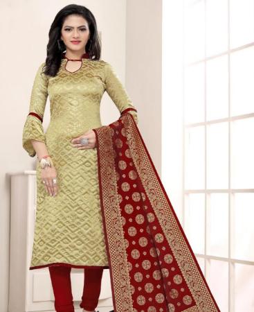 Picture of Statuesque Beige Straight Cut Salwar Kameez