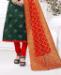 Picture of Charming Bottel Green Straight Cut Salwar Kameez