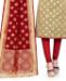 Picture of Comely Beige Straight Cut Salwar Kameez