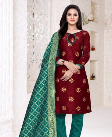 Picture of Sublime Maroon Straight Cut Salwar Kameez