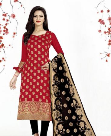 Picture of Exquisite Red Straight Cut Salwar Kameez