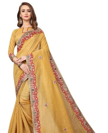 Picture of Elegant Mustred Casual Saree