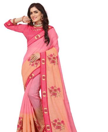 Picture of Sightly Orange+gajari Casual Saree