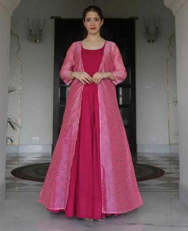 Picture of Alluring Pink Readymade Gown