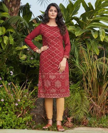 Picture of Fine Maroon Kurtis & Tunic