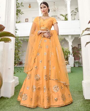 Picture of Fine Yellow Lehenga Choli