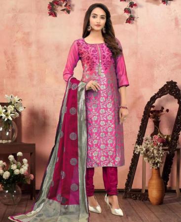 Picture of Bewitching Light Rani Straight Cut Salwar Kameez