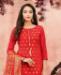 Picture of Fine Red Straight Cut Salwar Kameez