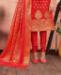 Picture of Fine Red Straight Cut Salwar Kameez